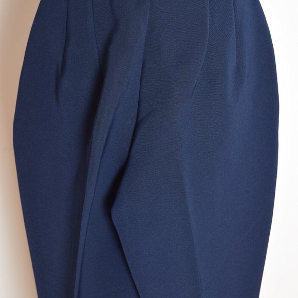 vintage 70s snow ski pants navy blue high waisted stirrup leggings EDELWEISS XS - Picture 6 of 7